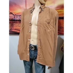 No Nationality NN07 Shirt Mens Levon XL Tencel Lyocell Brown #W1